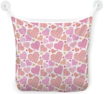 Сетка для игрушек в ванну JOYARTY "Много сердец" настенный органайзер на присосках, 39x33 см tgb_422660