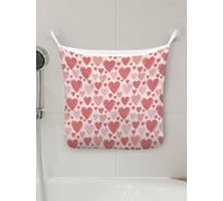 Сетка для игрушек в ванну JOYARTY "Море сердец" настенный органайзер на присосках, 39x33 см tgb_422654