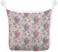 Сетка для игрушек в ванну JOYARTY "Объемные сердца" настенный органайзер на присосках, 39x33 см tgb_422656