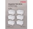 Комплект ящиков для хранения с крышкой Econova Tex-box 4.5 л, 6 шт., 28x18,3x14 см, прозрачный 43429250122 1