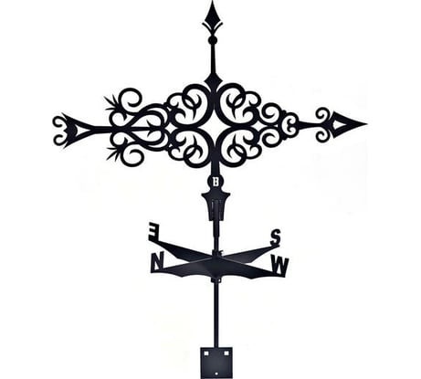 Флюгер Borge Стрелка, 755x525 мм, черный RAL 9005 01.489.07.00.04.000.9005