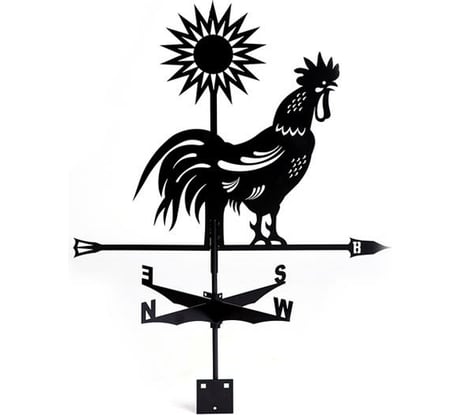 Флюгер Borge Петух, 700x570 мм, чёрный RAL 9005 01.475.07.00.04.000.9005