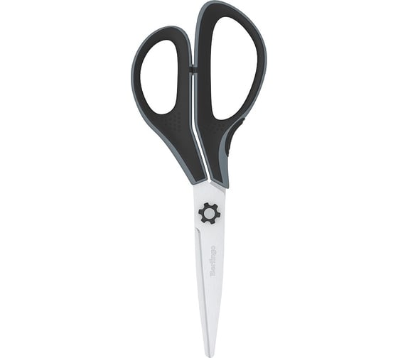 Ножницы Berlingo easycut 350 21 см, серые, эргономичные ручки, мягкие вставки, европодвес DNn_21035_c