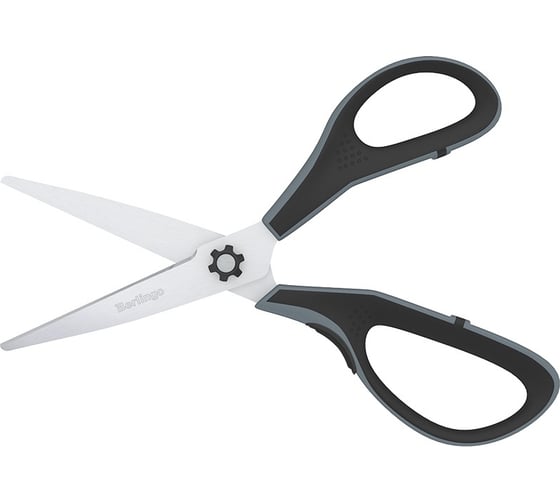 Ножницы Berlingo easycut 350 21 см, серые, эргономичные ручки, мягкие вставки, европодвес DNn_21035_c