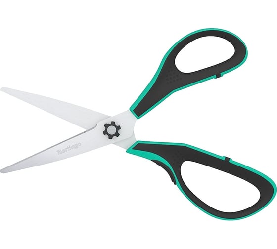 Ножницы Berlingo easycut 350 21 см, бирюзовые, эргономичные ручки, мягкие вставки, европодвес DNn_21035_b