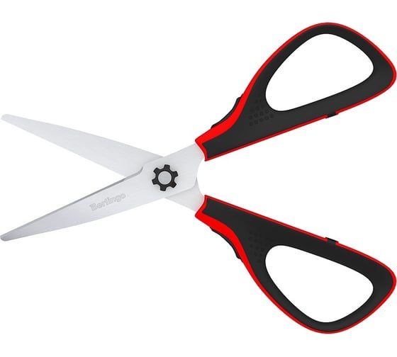 Ножницы Berlingo easycut 300 17.5 см, красные, мягкие вставки, европодвес DNn_17535_b