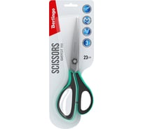 Ножницы Berlingo easycut 350 23 см, бирюзовые, эргономичные ручки, мягкие вставки, европодвес DNn_23035_b