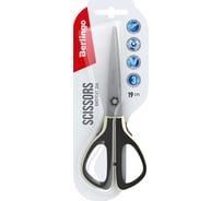 Ножницы Berlingo easycut 300 19 см, белые, мягкие вставки, европодвес DNn_19035_c