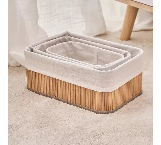 Корзины для хранения ZDK Homium for Home, Eco, набор 3 шт basketset-1