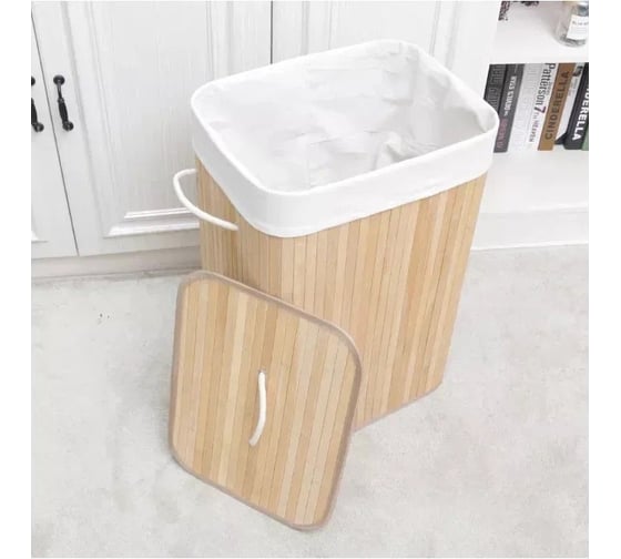 Корзина для белья Homium for Home, Eco, размер 40x30x60 см, квадратная, темный laundry6