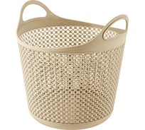 Универсальная корзина PROFF PLASTIK 210x260 мм жемчужина круглая пластиковая бежевая ИН-2601845б