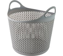 Универсальная корзина PROFF PLASTIK 210x235 мм жемчужина круглая пластиковая серая ИН-2601844с