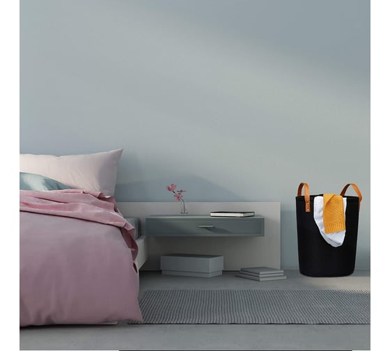 Корзина для белья ZDK Homium из войлока с ручками складная, 60x40 см 371472