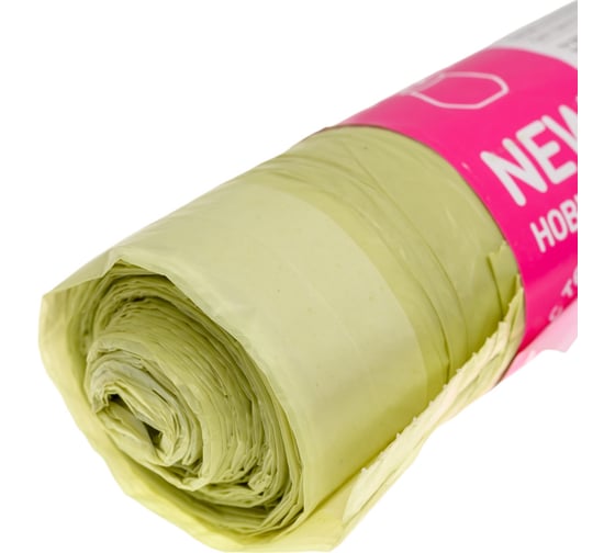 Мешки для мусора Fun Clean 35 л, 15 шт., салатовые, суперпрочные, с тесьмой для затягивания 16759