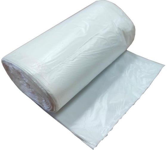 Мешки для мусора 12 л, белые, пнд, 6 мкм, в рулоне 30 шт, 32x50 см Luscan 1694305