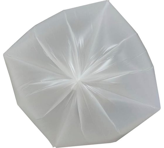 Мешки для мусора 12 л, белые, пнд, 6 мкм, в рулоне 30 шт, 32x50 см Luscan 1694305