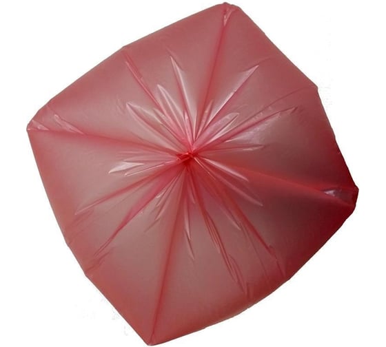 Мешки для мусора 35 л, красные, пнд, 8 мкм, в рулоне 30 шт, 48x58 см Luscan 1694310