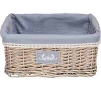 Корзина стеллажная "Лён" Natural House, Д420 Ш320 В190, серый EW-20 S