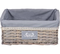 Корзина стеллажная "Лён" Natural House, Д400 Ш310 В170, серый EW-19 M