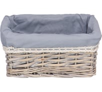Корзина стеллажная "Лён" Natural House, Д265 Ш180 В120, серый EW-20 XS