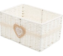 Корзина стеллажная бумажная "Сердечко" HANDY HOME, Д250 Ш180 В140, белый EW-60 S