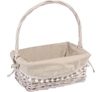 Корзина с ручкой "Колокольчик" Natural House, Д300 Ш210 В130, белый EW-29 S