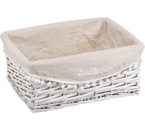 Корзина стеллажная "Колокольчик" Natural House, Д400 Ш310 В170, белый EW-31 M