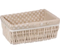 Корзина стеллажная "Пуговка" Natural House, Д450 Ш320 В180, молочный EW-52 L