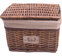 Корзина стеллажная с крышкой "Орех" Natural House, Д360 Ш260 В250, коричневый EW-59 L
