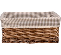 Корзина стеллажная "Плетенка" Natural House, Д400 Ш310 В170, коричневая EW-91LM-L