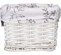 Корзина стеллажная "Цветы" Natural House, Д200 Ш130 В150, белая EW-90LM-S
