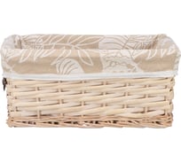Корзина стеллажная "Листья" Natural House, Д340 Ш250 В150, бежевая EW-92LM-M