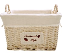 Корзина стеллажная высокая с ручками "Natural life" Natural House, Д440 Ш330 В300 EW-93 L