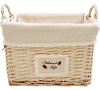 Корзина стеллажная высокая с ручками "Natural life" Natural House, Д360 Ш270 В260 EW-93 M