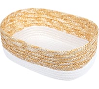 Стеллажная корзина Natural House сканди, 29x19x12 cм, молочный QR-22M