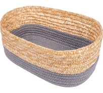 Стеллажная корзина Natural House сканди, 33x22x14 cм, графит QR-23L