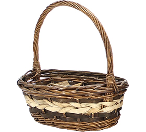 Подарочная корзина с ручкой Natural House шоколад, 26x22x10 см, коричневый YM-02S 1