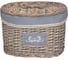 Корзина бельевая овальная "Лён" Natural House, Д360 Ш270 В250, серый EW-16 L 1