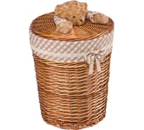 Корзина бельевая "Медвежонок" Natural House, Д450 Ш450 В560, коричневый EW-36 L