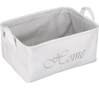Корзина для хранения "Велюр" HANDY HOME, Д340 Ш220 В160, белый LIS-17 L