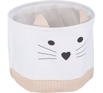 Тканевая корзина для хранения HANDY HOME котенок, 320х320х250, бежевый LIS-01
