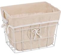 Корзина бельевая "Решетка" HANDY HOME, Д350 Ш250 В260, белый EW-49 M