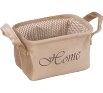 Корзина для хранения HANDY HOME велюр, 21x16x12 см, бежевый LIS-69 S