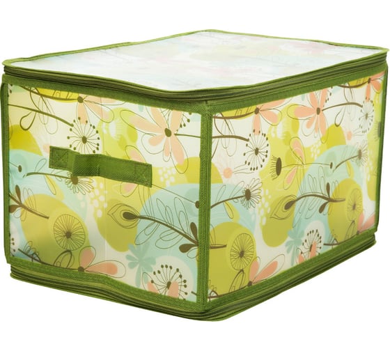 Складной короб на молнии HANDY HOME весна, 400х300х250, зеленый, желтый ESH06 L 1