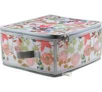 Складной короб на молнии HANDY HOME лето, 300х280х150, серый с цветами ESH05 M