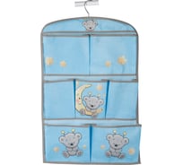 Подвесной кофр HANDY HOME мишка, 7 карманов, 600х400, голубой UC-105