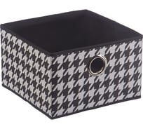 Короб для хранения HANDY HOME пепита, 280х280х180, черно-белый UC-67