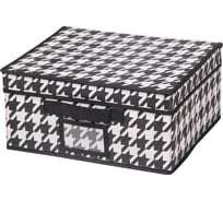 Короб для хранения HANDY HOME пепита, 330х280х150, черно-белый UC-48