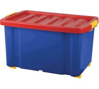 Ящик для хранения игрушек PLAST TEAM Jumbo 60 л, 39,3x59,3x33,9 см, на колесах, с крышкой Рт9946 530268