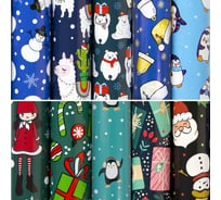 Новогодняя упаковочная бумага ЗОЛОТАЯ СКАЗКА Snow Fun, 70x100 см, 10 дизайнов ассорти 591911